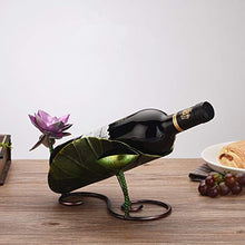 Lxlxq Creativo cremagliera del Vino di Moda Foglia di Loto Forma cremagliera del Vino personalità Bottiglia di Vino cremagliera Ornamenti in Ferro battuto