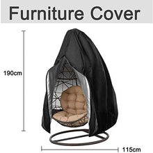 YFFS Copri Sedia da Giardino per Appendere Le Uova con Cerniera, Anti-Polvere Impermeabile - Copertura per Mobili da Giardino- per Sedia da Altalena in Vimini (1,230 x 200 cm)