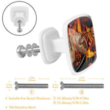 Set di 4 maniglie rotonde per armadio da cucina, credenza, cassettiera, cassettiera, con viti, per cucina, comò, armadietto, bagno, guardaroba, barbecue