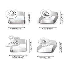 Mariisay Set di 4 Morsetti per Tovaglie Morsetti Chic per Tovaglie in Acciaio Inox Morsetti per Copritavoli Morsetti per Tovaglie Clip per Tovaglie Clip per Tovaglie per Esterni