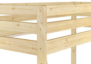 Erst-Holz Letto a Castello 3 piazze per materassi 140x200-90x200anche per Adulti in Pino 60.19-09-14