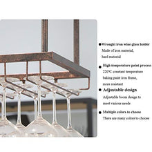 Rastrelliere per bicchieri da vino Supporto bicchiere da vino, mensola Pensola appesa Decorazione del ferro da bagno Portavolo, altezza regolabile: 30 - 60 cm, può ospitare 24 tazze Organizzazione e c