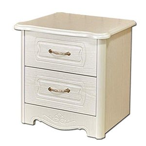 XUSHEN-HU Classic Legno Comodino/End Storage Table Torre -Storage Governo Dresser Organizer in Camera da Letto Corridoio Ingresso 2 Tavolo Cassetti Bianco Corner (Colore: Bianco, Dimensione: 50cmX40