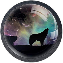 Galaxy Wolf Pomelli per Porta Set di 4 Pomelli per Mobili Manopole per Cassetti Cucina Armadio Vetro