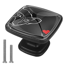 Cuore rosso del cane 4 PCS Pomelli per Porta, Pomolo per Mobile, Pomelli per Mobili con Viti, Maniglia per Armadietto, Pomelli per Porta, Pomelli per Cassetti per Porta, Armadio, Cassetto e Credenza