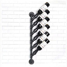 MoDi Wine Rack Retro Style Industriale Tubo di Acqua a Parete Vino Rack (H84CM)