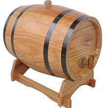 HWhome Botti di Rovere per Uso Domestico Botte di Rovere 3L, Secchio Portaoggetti in Acciaio Inossidabile Adatto per Conservare Il Vino Whisky Rum (Color : Yellow, Size : 3L)