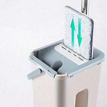 SSAYY Mop Mocio E Secchio Automatici Magici A Pressione Piatta Evitare Il Lavaggio delle Mani Mop in Legno per La Pulizia del Panno in Microfibra