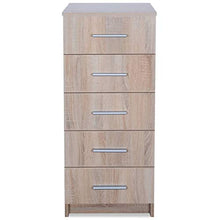 FAMIROSA Cassettiera Alta in Truciolato 41x35x106 cm Rovere
