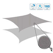 Ikaif Vela Tenda da Sole, di Protezione Rettangolo Tenda Impermeabile di Protezione UV, Summer Beach Garden Outdoor Struttura, con 4 Tie Corde (2X2m,Beige)