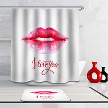 Combinazione Bagno. Immagini Chiare E Colori Vivaci Rendono Il Tuo Bagno Pieno di Vita. Accessori da Bagno. Pittura. Labbra Rosse.