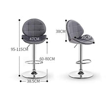 WDX- Bar Stool Bar Stool Moda Creativa Bar Chair Casa Schienale Alto Seggiovia Bar Stool Rotante ad Alta Sgabello Sgabello Colazione Ristorante Ascensore Sgabello Confortevole (Color : Blue)