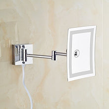 Specchio da bagno Mini Specchio Portatile Specchio di Bellezza con la Luce Pieghevole scalato Specchio per Il Trucco in Stile Europeo su Due Lati a LED Adatto a Camera da Letto e Bagno