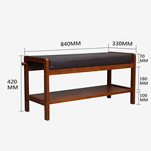 YANG Cambio di Scarpe Banco di Legno Scarpe di Cuoio Rack poggiapiedi Imbottito Guardaroba Bagno Pouf ottomano Carico 200kg