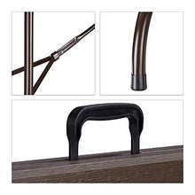 Relaxdays Tavolo Giardino, Aspetto Legno, Pieghevole, Plastica & Metallo, Esterni, Bistrò HLP: 73 x 180 x 74 cm, Marrone
