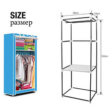 XYBB Armadio Camera da Letto Semplice Studente Stoffa Combinazione DIY Assemblaggio Singolo Storage Cabinet Antipolvere Piccolo Armadio 153 * 59 * 43cm Rosa