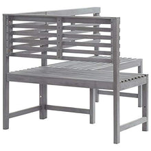 Tidyard Panca da Giardino ad Angolo Grigia 140 cm Legno Massello Acacia,Panca Giardino,Panca Giardino Esterno,Utilizzato in Giardini, Cortili, Terrazze, Soggiorni