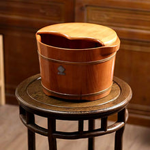 YLL Canna per pediluvio Oak Foot Tub, Maniglia, Foot Tub con Coperchio, Durevole (26 Cm)