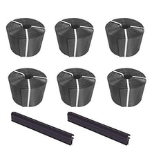 Thermoplast – 6 x strisce di protezione per recinti, per giardino, terrazza, balcone, in polipropilene PP resistente ai raggi UV, su misura, 19 cm, anthracite + Endclips 19 cm x 20 pezzi