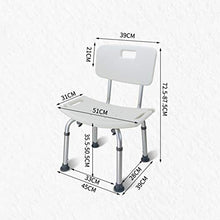Sgabelli Mobili da Bagno Bagno con Schienale in Alluminio Sedia Doccia Senior Bagno Donna Incinta Doccia Sedia Antiscivolo Altezza Regolabile capacità di Carico 130kg