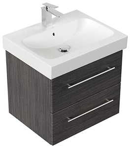 Mobile bagno con lavabo Geberit Icon 60cm antracite venato