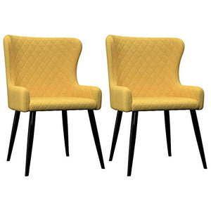 Tidyard Set di 2 Sedie da Pranzo, Sedia per Il Tempo Libero in Tessuto Vintage, Sedie da Cucina Imbottite con Gambe Metalliche, per Soggiorno,60 x 55 x 84 cm Disponibile in Tanti Colori Diversi