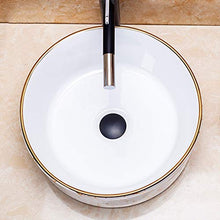 William 337 WYZ Controsoffitto Lavandino Lavabo, Ceramica Rotonda Guardaroba Wash Stand lavandino del Bagno (40x15.5cm) Room