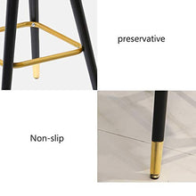 Sgabello da bar in PU materiale in legno massello sgabello alto sedia da bar sedia a casa schienale alto moderno (colore albicocca, dimensioni: 54 cm)