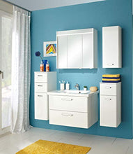 Pelipal 359 Piolo Armadietto a Specchio Treviso II, Legno, Bianco Lucido, 20,0 x 75,0 x 70,0 cm
