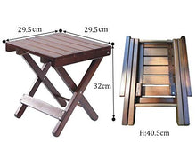 LHY HOME Piccola Sedia Pieghevole Portatile Sgabello Legno Giardino Campeggio Picnic Sgabello da Pesca per Interni Esterni(29.5X29.5X32cm)