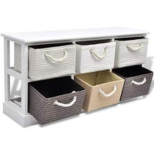 FAMIROSA Mobile Contenitore con 6 Cassetti in Legno