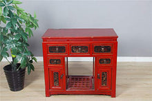 Yajutang - Credenza dipinta a mano, colore: rosso
