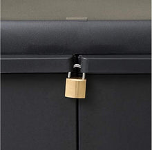 Armadietto basso da giardino, con 1 ripiano, colore: nero, 65 x 38 x 87 cm