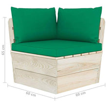 vidaXL Divano da Giardino a 2 Posti su Pallet con Cuscini Legno Abete