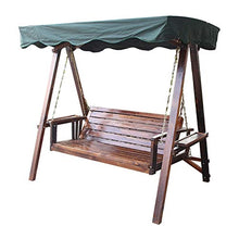 HLZY Grande aliante all'aperto con Supporto, Sedie a Battente all'aperto per Adulti, Giardino in Legno Swing Swing Swing Seden Banco Perfetto per Patio, Giardino