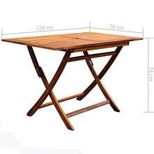 Computer portatile Stand Stand Solid Acacia Legno Outdoor Dining Set 5 Pezzi Giardino Pieghevole Tavolo Sedia