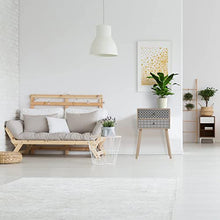 Rebecca Mobili Comodino 2 Cassetti Stile Scandinavo Legno Marrone Chiaro Grigio Arredamento Camera Salotto - 69 x 45 x 30 (H x L x P) - Art. RE6118