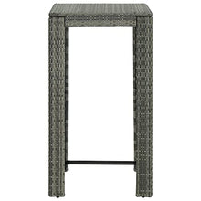vidaXL Set da Bar da Giardino 5 pz con Cuscini in Polyrattan Grigio