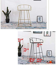 Yxsd Bar Stool Con schienale del sedile Spugna for la prima colazione ripiano della cucina e la casa Nero Moderno Sgabelli ferro for Abitare Attività Cucine poggiapiedi Sedie da pranzo pub Gambe Indus