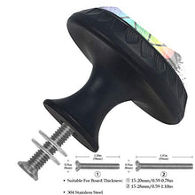 Calcio arcobaleno 4 PCS Pomelli per Porta, Pomolo per Mobile, Pomelli per Mobili con Viti, Maniglia per Armadietto, Pomelli per Porta, Pomelli per Cassetti per Porta, Armadio, Cassetto e Credenza