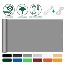 Giardino Protezione della Privacy Schermo 100x800cm,Giardino balcone A prova di vento Antipioggia,per Estate ed Inverno,con Fascette e funi,per Campo Sportivo, Giardino, Balcone, Grigio