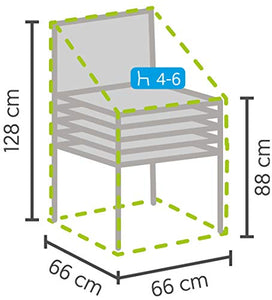 ATLANTIS Outdoor Copertura Protettiva per Sedia Giardino | 66 x 66 x 128/88 cm | Certificata TÜV Rheinland | Impermeabile | Resistente alle Intemperie