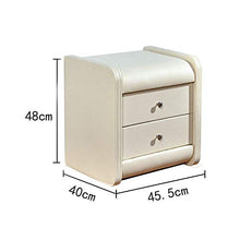 AOIWE Caminetto Moderno Imbottito in Ecopelle in Ecopelle in Ecopelle in Ecopelle con 2Dawer (Color : White, Size : 45.5x40x48cm)