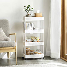&ripiano di stoccaggio Scaffale mobile della cucina dello scaffale del bagno multifunzionale del carrello della scaffalatura di stoccaggio a 4 strati multifunzionale della famiglia con la ruota Scaffa