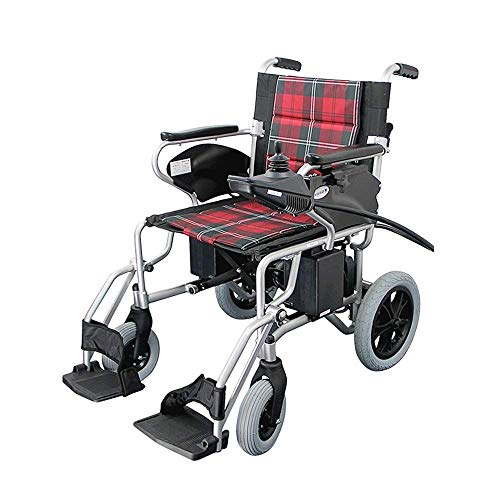 FTFTO Accessori per la casa Anziani Disabili Sedia a rotelle elettrica Lega di Alluminio Anziani Disabili Smart Batteria al Litio Sedia a rotelle Pieghevole Portatile Care Scooter