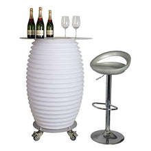 Nikki.Amsterdam The.Bar Table - Tavolo da Festa Multicolore (LED) e Altoparlante Bluetooth Mobile e Refrigeratore per Vino e Ghiaccio (Interno ed Esterno)
