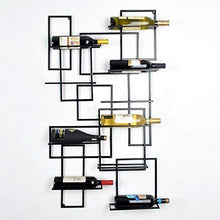 Amanti del vino Mobili da bar& Wine Rack a parete Wine Rack attaccatura del supporto di bottiglia di vino scaffalature metalliche Ferro Wine apparecchiatura bagagli -Holds 10 bottiglie di vino-Black