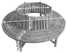 KMH®, panca per albero a 360° (cerchio) con schienale in legno di teak massiccio! (#102092)