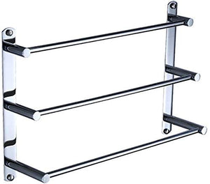 BGSFF Portasciugamani ， Portasciugamani Portasciugamani in Acciaio Inossidabile 304, portasciugamani da Bagno a Tre Strati Accessori per Il Bagno per Cucina Hotel Ufficio 30 cm