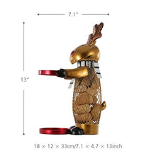 Tooarts Netted Christmas Elk Wine Rack Supporto di vino animale Tappo di sughero Metal Craft pratico